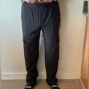 Karl Lagerfeld Paris- NWT/Men's Size 32 Black Nylon Stretch Cargo Pants